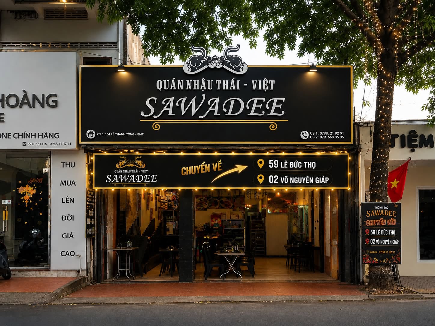 Mặt tiền biển đen SAWADEE